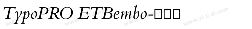 TypoPRO ETBembo字体转换